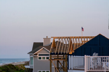 House Under Construction Beach Shore Ocean View - Outer Banks, Nags Head, North Carolina