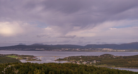 landscape with sea and mountains