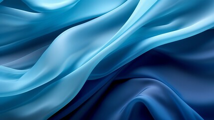 Obraz premium layers of folded silk drapery on a blue abstract background