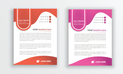 Fototapeta premium Creative Latter Head Design. Vector illustration. And unique design. 