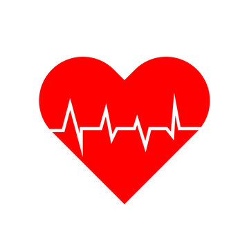 recommend clip art: Heartbeat   heart beat pulse flat vector icon for medical apps and websites
