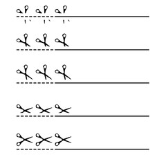 Set of Cut Here Instruction Designs	