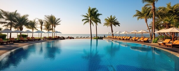 swimming pool with nice view close to the beach