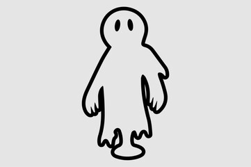 Silhouette of a halloween Ghost 