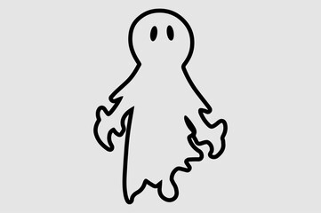 Silhouette of a halloween Ghost 