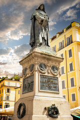 Monument to Giordano Bruno (Givgno Brvno). Italian philosopher who was burned at the stake in this...