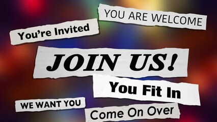 Join Us News Headlines Event Announcement 3d Animation