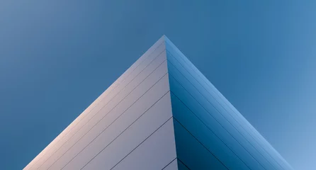 Foto op Plexiglas Building, minimal structure. Abstract building design futuristic minimalism. 3D render © Binkontan