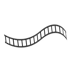 film strip vector. 3d flim roll. Film strip set vector image. film strip isolated on white