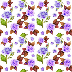 seamless pattern with hand draw roses