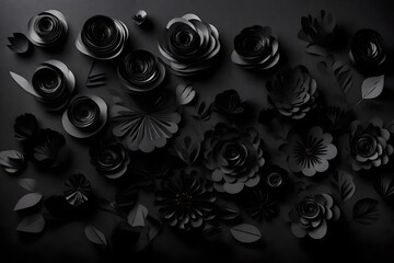 black flower and  background