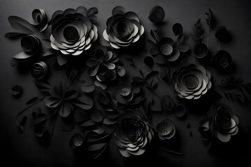 black flower and  background