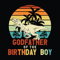 Godfather of the Birthday Boy svg, Dinosaur Birthday Boy svg Birthday Family Saurus svg, Godfather birthday boy svg Shirt © Tee Design Zone