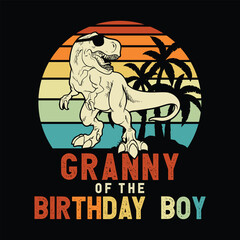 Granny of the Birthday Boy svg, Dinosaur Birthday Boy svg Birthday Family Saurus svg, Granny birthday boy svg Shirt © Tee Design Zone