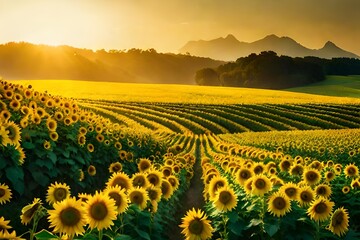 Fototapeta premium field of sunflowers