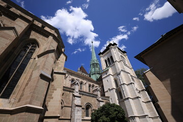 Fototapeta na wymiar Saint-Pierre Cathedral in Geneva, Switzerland