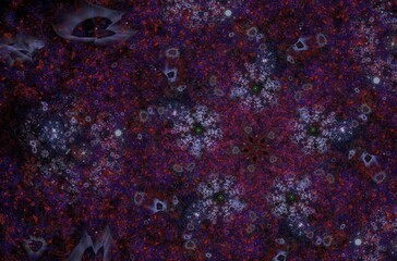 Abstract fractal image on the purple background
