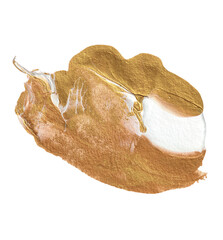 Golden abstraction on a white background