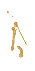 Abstract gold brush stroke