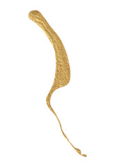 Abstract gold brush stroke