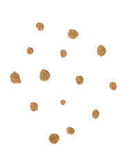 Golden abstract spots on a white background - 645491318