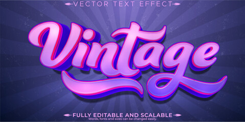 Retro sticker text effect, editable 70s and 80s text style