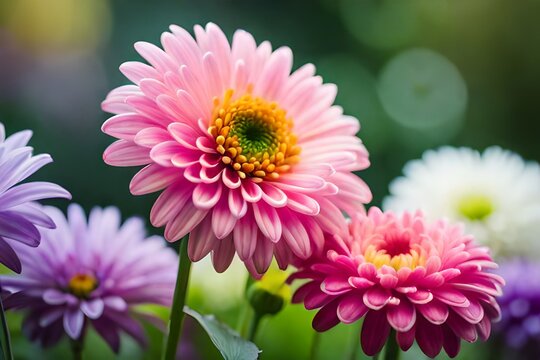 pink chrysanthemum flowers