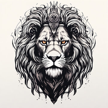 dear-dolphin887: tattoo art of a king lion with a crown