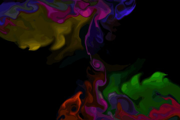  A smoke on black background