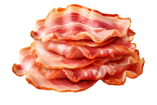 Sliced Ham Isolated On White Background