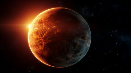 An incredible shot of a distant exoplanet,  AI Generative