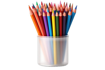 color pencils in a glass