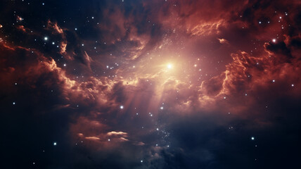 capturing the birthplace of stars and its glowing gas clouds. AI Generative.
