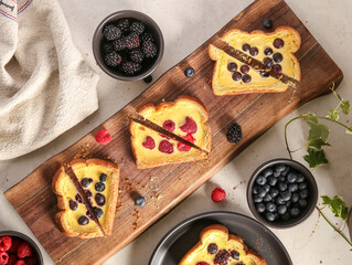 baked custard yogurt toast new