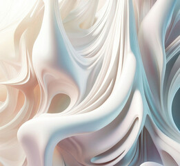 Soft and smooth white and gray color tone wavy lines background.