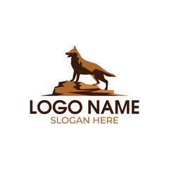 german shepherd dog logo design