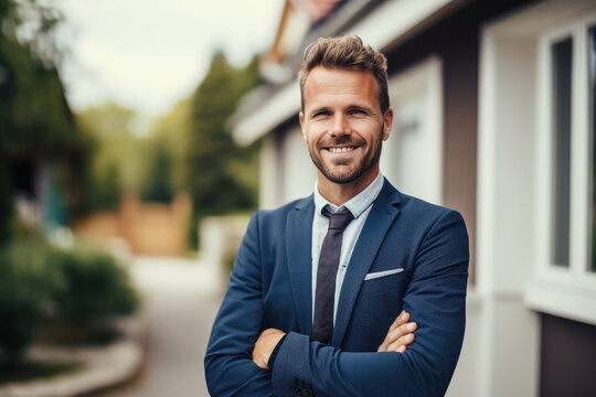 Portrait of real estate agent