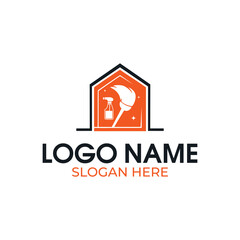 home cleaning logo design