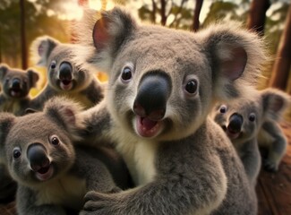 A group of koalas