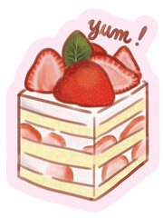 Strawberry Cake Sticker