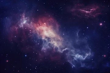Rolgordijnen Cosmic and starry background that conveys a sense of wonder and exploration © thejokercze