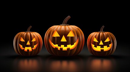 3d rendered Halloween pumpkin isolated