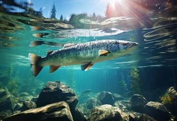 Fish swimming in the water