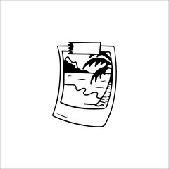 Vector illustration of a beach photo