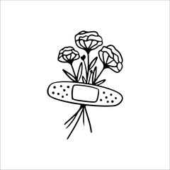 vector illustration of some small flowers