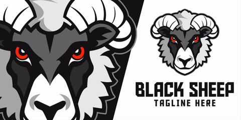 Black Sheep Sport Mascot Logo: Iconic Emblem