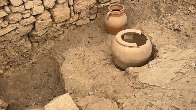  Ephesus Ancient City ruins. Potteries found in the production area in Ephesus Terrace House 2. Selcuk, Izmir, Turkey