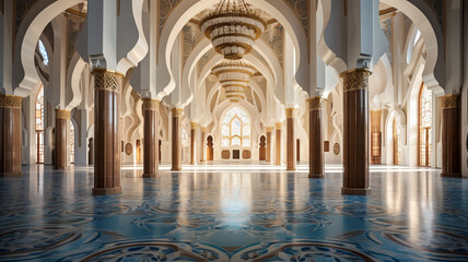 Beautiful Mosque in the world, AI Generative.