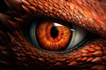 Medieval mystical dragon eye, fantasy and fiction concept. Generative AI