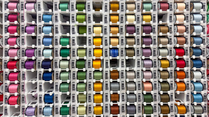 Hand embroidery floss on spools rainbow collection. Sewing threads. Mouline thread. Mouline or...
